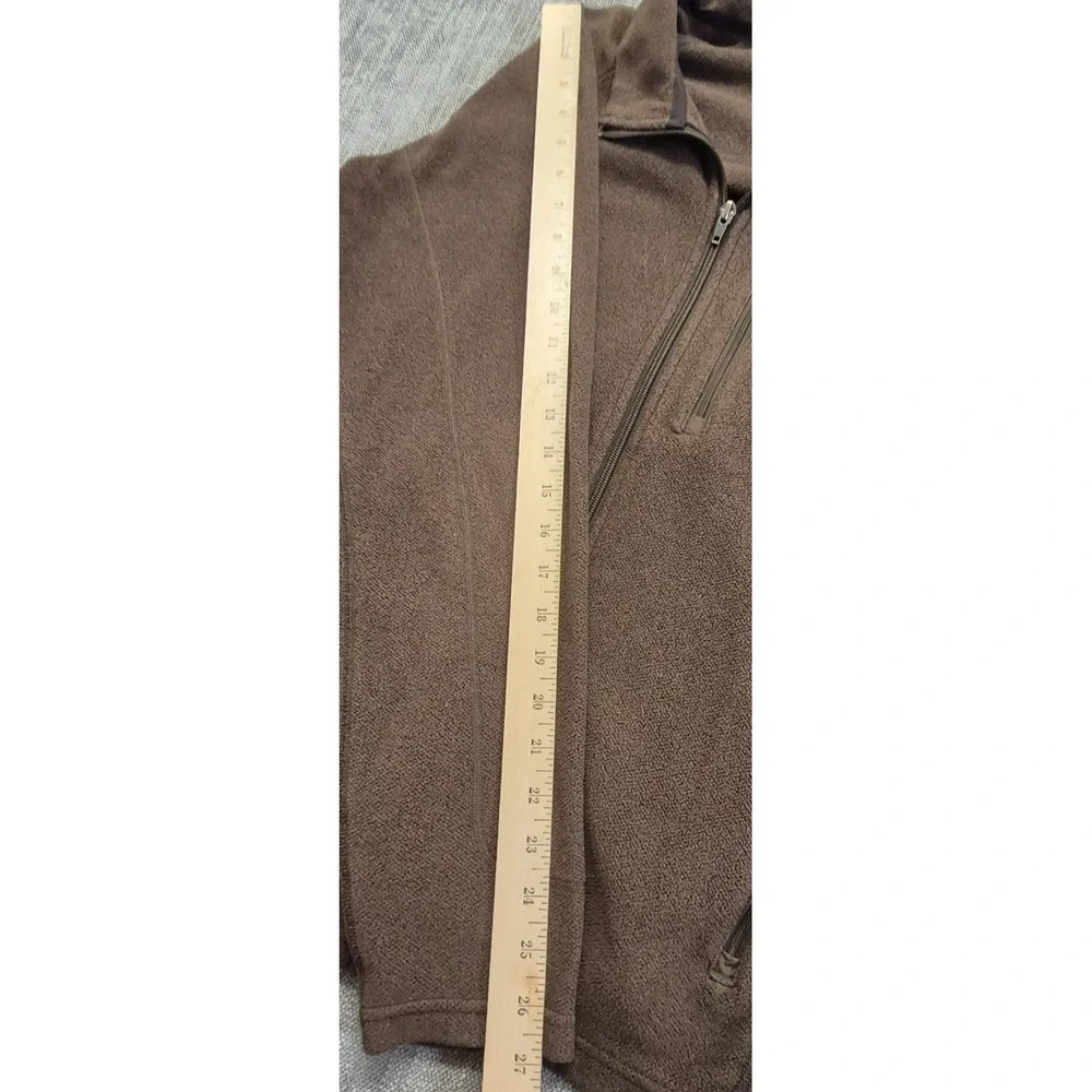 Patagonia men's Pique Knit fleece Jacket brown Full Zip Outdoors Size M 25780
